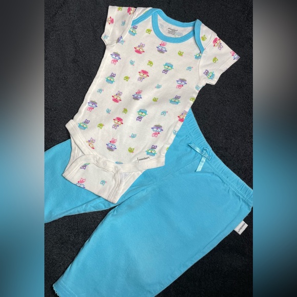 Baby Onesie Outfit | 3-6 months | OWL PRINT - Picture 1 of 6